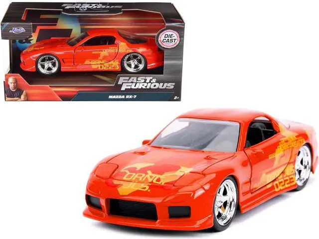 Alt view image 3 of 7 - Orange Julius' Mazda RX-7 Orange Metallic with Graphics "Fast & Furious" Series 1/32 Diecast Model Car by Jada