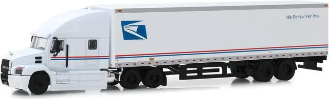 Alt view image 4 of 5 - 2019 Mack Anthem 18 Wheeler Tractor-Trailer "USPS" (United States Postal Service) "We Deliver For You" 1/64 Diecast Model by Greenlight