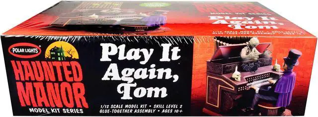 Alt view image 7 of 12 - Skill 2 Model Kit Haunted Manor "Play it Again Tom" Diorama Set 1/12 Scale Model by Polar Lights