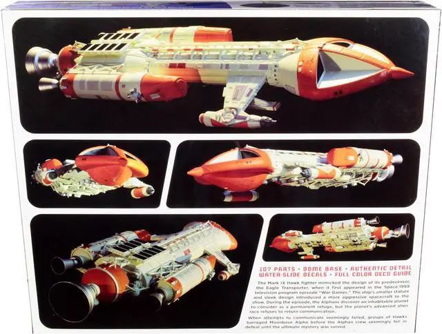 Alt view image 6 of 6 - Skill 2 Model Kit Hawk Mark IX Space Fighter "Space: 1999" (1975-1977) TV Show 1/48 Scale Model by MPC