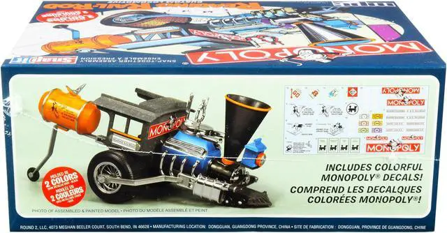 Alt view image 5 of 6 - Skill 1 Snap Model Kit Reading Rail Rod Custom Locomotive "Monopoly" 1/25 Scale Model by MPC