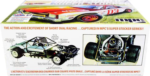 Alt view image 4 of 6 - Skill 2 Model Kit 1971 Chevrolet Monte Carlo Super Stocker 1/25 Scale Model by MPC