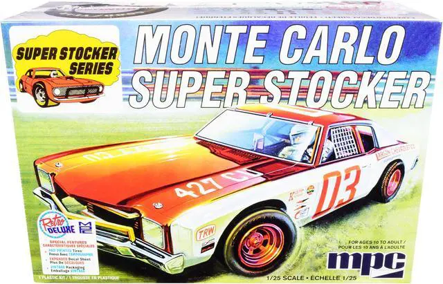 Alt view image 3 of 6 - Skill 2 Model Kit 1971 Chevrolet Monte Carlo Super Stocker 1/25 Scale Model by MPC