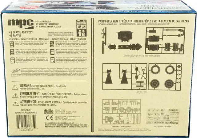 Alt view image 6 of 6 - Skill 1 Snap Model Kit Reading Rail Rod Custom Locomotive "Monopoly" 1/25 Scale Model by MPC
