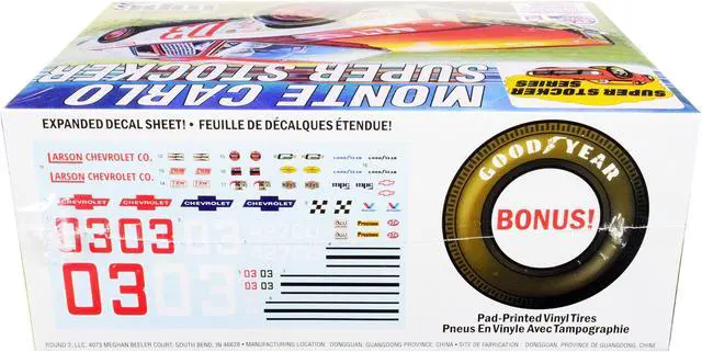 Alt view image 5 of 6 - Skill 2 Model Kit 1971 Chevrolet Monte Carlo Super Stocker 1/25 Scale Model by MPC