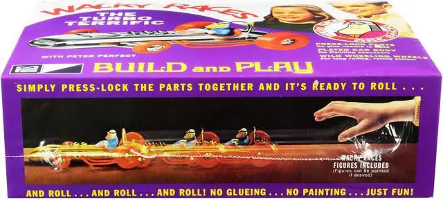 Alt view image 4 of 6 - Skill 2 Snap Model Kit The Turbo Terrific with Peter Perfect Figurine "Wacky Races" (1968) TV Series 1/25 Scale Model by MPC