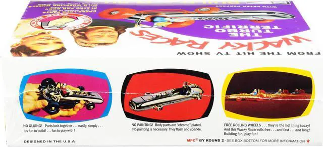 Alt view image 5 of 6 - Skill 2 Snap Model Kit The Turbo Terrific with Peter Perfect Figurine "Wacky Races" (1968) TV Series 1/25 Scale Model by MPC