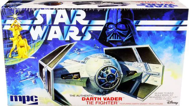 Alt view image 2 of 6 - Skill 2 Model Kit Darth Vader's Tie Fighter "Star Wars: Episode IV ?A New Hope" (1977) Movie by MPC