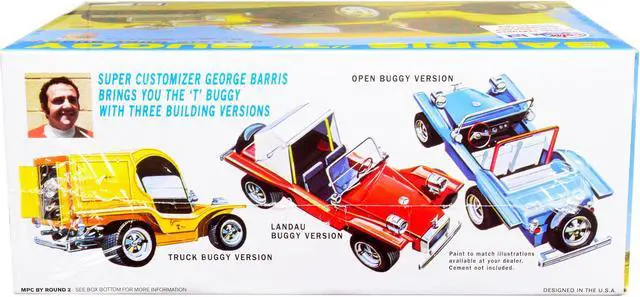 Alt view image 8 of 12 - Skill 2 Model Kit George Barris "T" Classic Dune Buggy 3-in-1 Kit 1/25 Scale Model by MPC