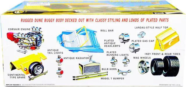 Alt view image 7 of 12 - Skill 2 Model Kit George Barris "T" Classic Dune Buggy 3-in-1 Kit 1/25 Scale Model by MPC