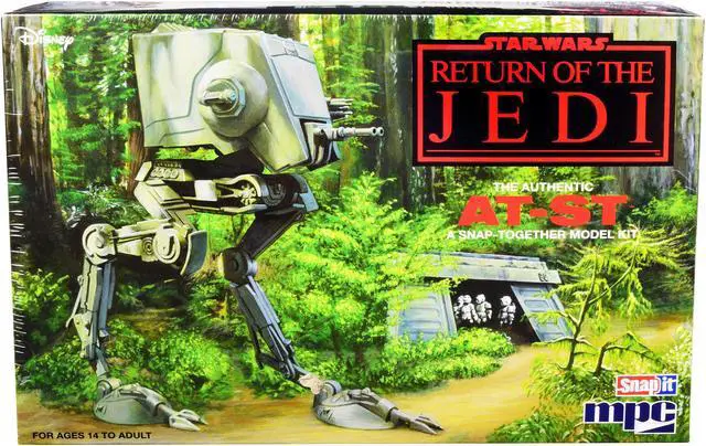 Alt view image 6 of 12 - Skill 2 Snap Model Kit AT-ST "Star Wars: Return of the Jedi" Movie Scale Model by MPC