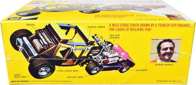 Alt view image 8 of 12 - Skill 2 Model Kit George Barris' Super Wild Raiders' Coach 1/25 Scale Model by MPC