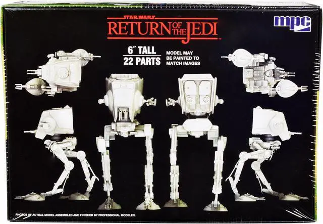 Alt view image 9 of 12 - Skill 2 Snap Model Kit AT-ST "Star Wars: Return of the Jedi" Movie Scale Model by MPC
