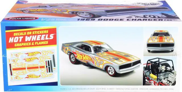 Alt view image 4 of 6 - Skill 2 Model Kit 1969 Dodge Charger Funny Car "Hot Wheels" 1/25 Scale Model by Polar Lights