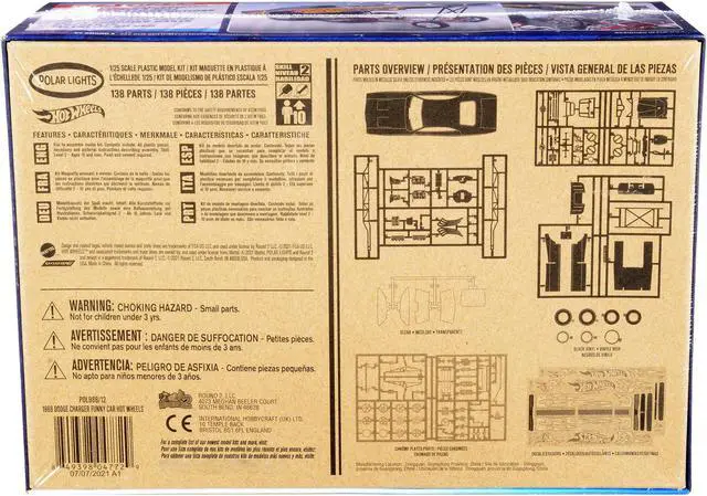 Alt view image 6 of 6 - Skill 2 Model Kit 1969 Dodge Charger Funny Car "Hot Wheels" 1/25 Scale Model by Polar Lights