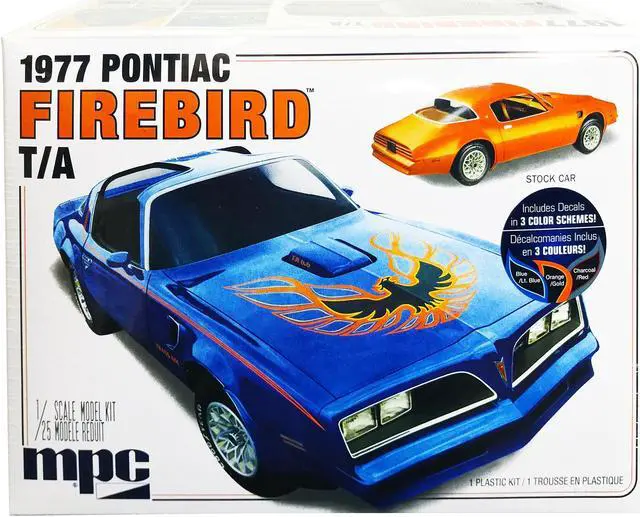 Alt view image 2 of 5 - Skill 2 Model Kit 1977 Pontiac Firebird T/A Trans Am 1/25 Scale Model by MPC