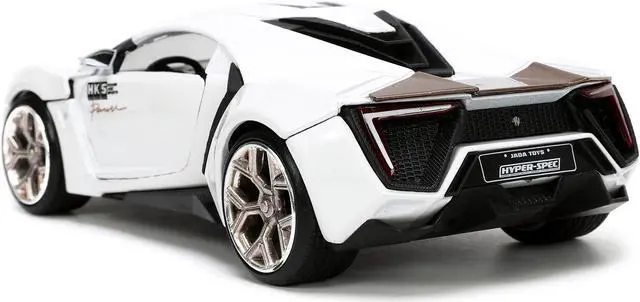 Alt view image 10 of 16 - Lykan Hypersport White with Bronze Metallic Rear Spoiler "HKS" "Hyper-Spec" Series 1/24 Diecast Model Car by Jada