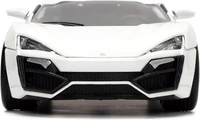 Alt view image 11 of 16 - Lykan Hypersport White with Bronze Metallic Rear Spoiler "HKS" "Hyper-Spec" Series 1/24 Diecast Model Car by Jada