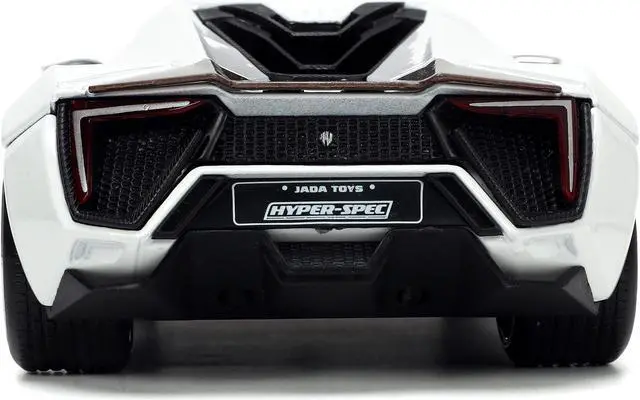Alt view image 12 of 16 - Lykan Hypersport White with Bronze Metallic Rear Spoiler "HKS" "Hyper-Spec" Series 1/24 Diecast Model Car by Jada