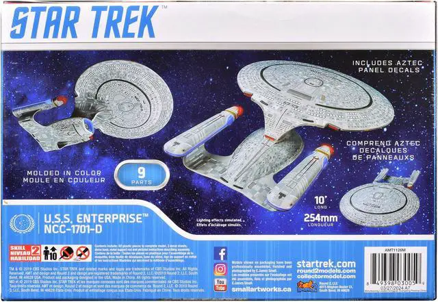 Alt view image 8 of 8 - Star Trek U.s.s. Enterprise D The Next Generation Snap Kit