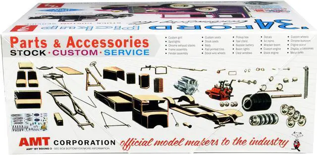 Alt view image 5 of 6 - Skill 2 Model Kit 1934 Ford Pickup Truck 3 in 1 Kit "Trophy Series" 1/25 Scale Model by AMT