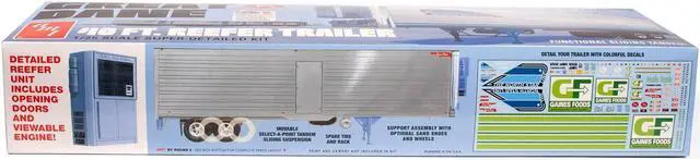 Alt view image 4 of 6 - Skill 3 Model Kit Great Dane 40 Ft. Reefer Refrigerated Trailer 1/25 Scale Model by AMT