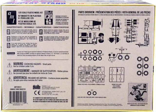 Alt view image 6 of 6 - Skill 2 Model Kit Sandkat Dune Dragster 1/25 Scale Model by AMT