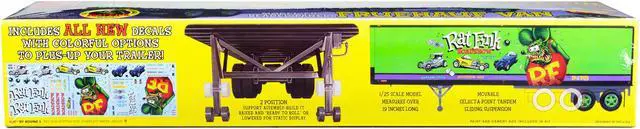 Alt view image 7 of 12 - Skill 3 Model Kit Fruehauf FB Beaded Panel Van Trailer "Rat Fink" 1/25 Scale Model by AMT