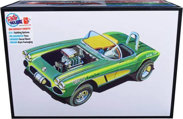 Alt view image 7 of 13 - Skill 2 Model Kit 1962 Chevrolet Corvette 3 in 1 Kit 1/25 Scale Model by AMT