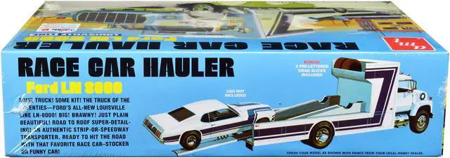 Alt view image 8 of 12 - Skill 3 Model Kit Ford LN 8000 Race Car Hauler Louisville Line 1/25 Scale Model by AMT