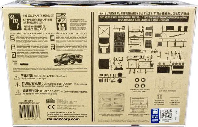 Alt view image 9 of 12 - Skill 2 Model Kit Ford Bronco 4X4 "Wild Hoss" 1/25 Scale Model by AMT