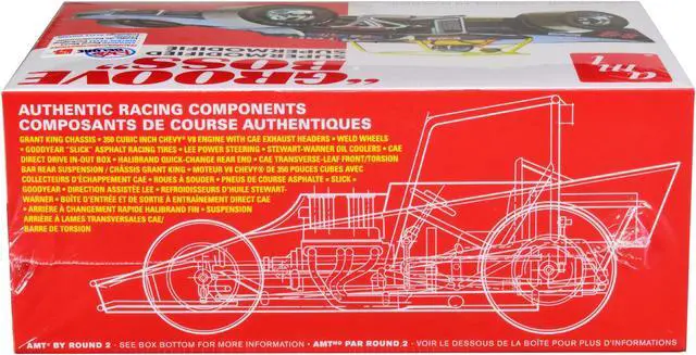 Alt view image 7 of 12 - Skill 2 Model Kit "Groove Boss" Supermodified Racer 1/25 Scale Model by AMT