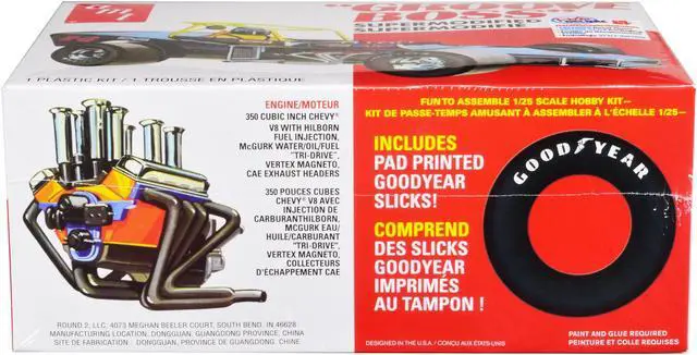 Alt view image 8 of 12 - Skill 2 Model Kit "Groove Boss" Supermodified Racer 1/25 Scale Model by AMT