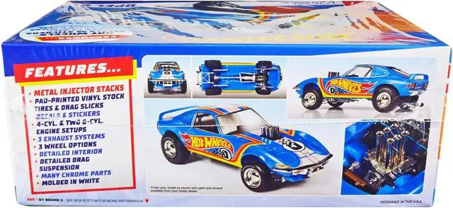 Alt view image 7 of 12 - Skill 2 Model Kit Hot Wheels Opel GT 3-in-1 Kit 1/25 Scale Model by AMT