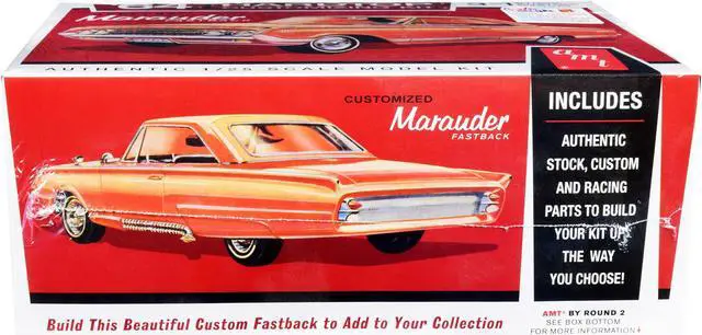 Alt view image 4 of 6 - Skill 2 Model Kit 1964 Mercury Marauder Fastback 3-in-1 Kit 1/25 Scale Model by AMT