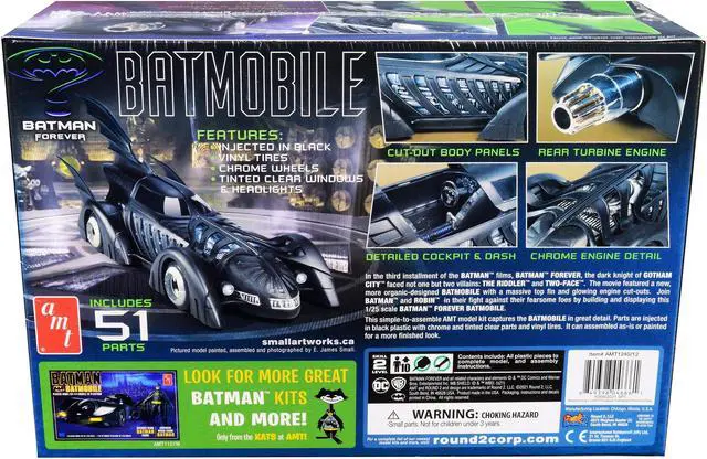 Alt view image 7 of 7 - Skill 2 Model Kit Batmobile "Batman Forever" (1995) Movie 1/25 Scale Model by AMT