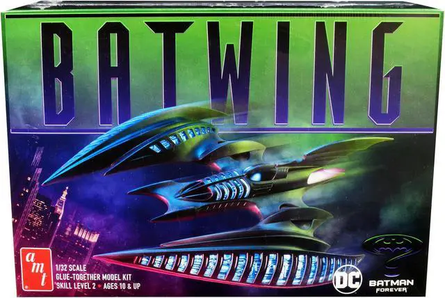 Alt view image 6 of 12 - Skill 2 Model Kit Batwing "Batman Forever" (1995) Movie 1/32 Scale Model by AMT