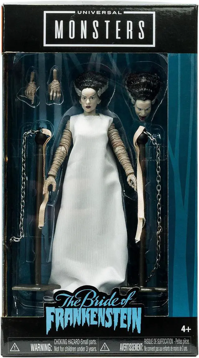 Alt view image 6 of 7 - The Bride of Frankenstein 6" Moveable Figurine with Chains and Alternate Head and Hands "Universal Monsters" Series by Jada