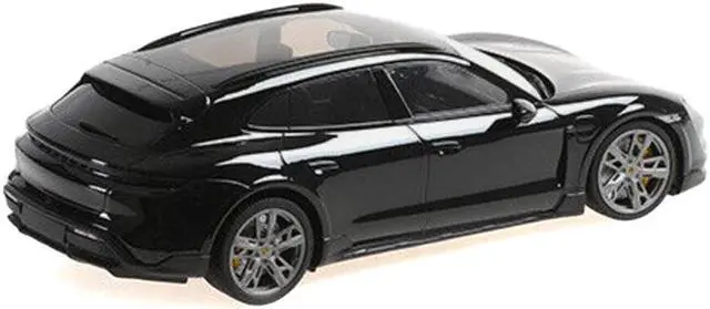 Alt view image 3 of 3 - 2021 Porsche Taycan CUV Turbo S Black Limited Edition to 480 pieces Worldwide 1/18 Diecast Model Car by Minichamps