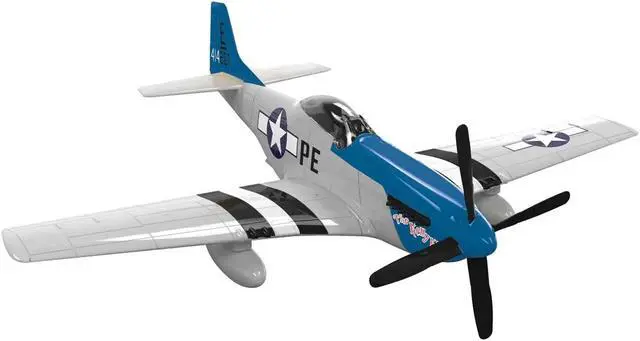 Alt view image 2 of 5 - Skill 1 Model Kit D-Day P-51D- Mustang Snap Together Painted Plastic Model Airplane Kit by Airfix Quickbuild