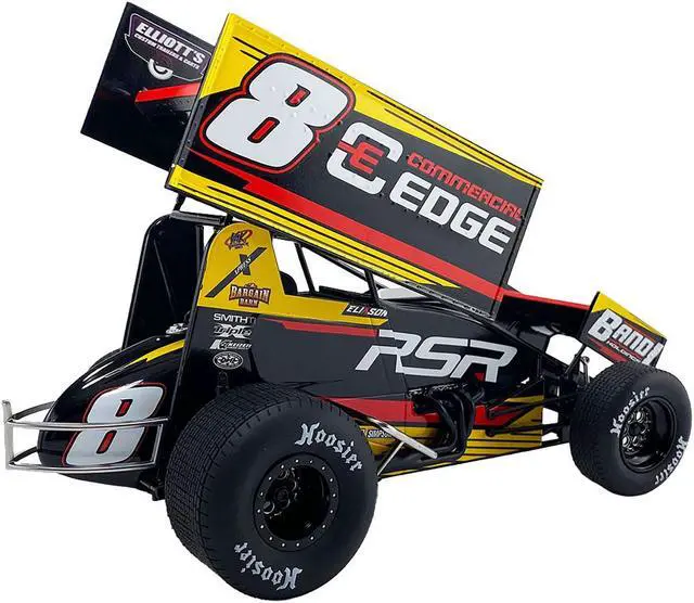 Alt view image 3 of 4 - Winged Sprint Car #8 Cory Eliason "Commercial Edge" RSR "High Limit Sprint Car Series" (2024) 1/18 Diecast Model Car by ACME
