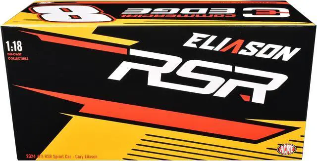 Alt view image 4 of 4 - Winged Sprint Car #8 Cory Eliason "Commercial Edge" RSR "High Limit Sprint Car Series" (2024) 1/18 Diecast Model Car by ACME
