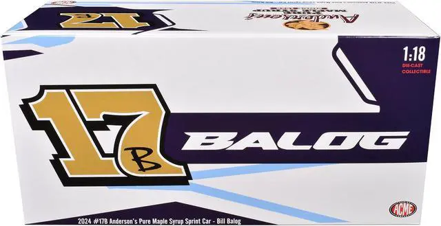 Alt view image 4 of 4 - Winged Sprint Car #17B Bill Balog B Squared Motorsports "World of Outlaws" (2024) 1/18 Diecast Model Car by ACME
