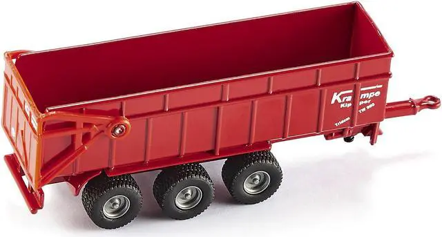 Alt view image 6 of 6 - Massey Ferguson 8480 Dyna VT Tractor Red with Silver Top and Krampe Dump Trailer Red 1/87 (HO) Diecast Models by Siku