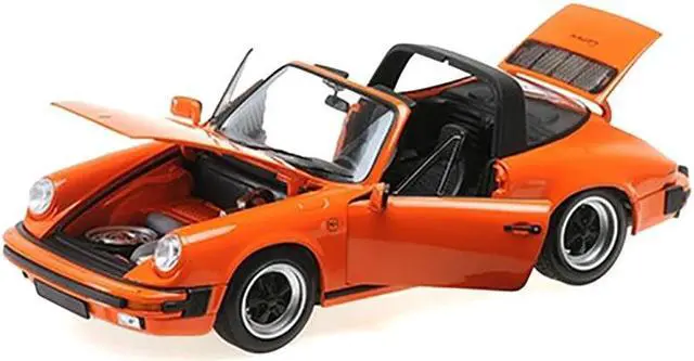 Alt view image 2 of 4 - 1983 Porsche 911 Carrera Targa 3.2 Orange 1/18 Diecast Model Car by Minichamps