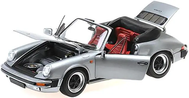 Alt view image 2 of 4 - 1983 Porsche 911 Carrera Cabriolet 3.2 Gray Metallic 1/18 Diecast Model Car by Minichamps