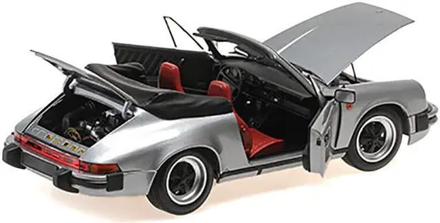 Alt view image 3 of 4 - 1983 Porsche 911 Carrera Cabriolet 3.2 Gray Metallic 1/18 Diecast Model Car by Minichamps