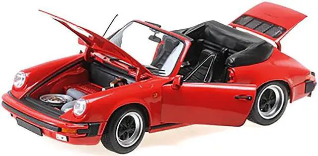 Alt view image 2 of 3 - 1983 Porsche 911 Carrera Cabriolet 3.2 Red 1/18 Diecast Model Car by Minichamps