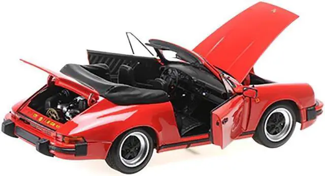 Alt view image 3 of 3 - 1983 Porsche 911 Carrera Cabriolet 3.2 Red 1/18 Diecast Model Car by Minichamps