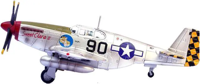 Alt view image 2 of 8 - North American P-51B Mustang Aircraft "Sweet Clara II" (1944) United States Army Air Forces 1/72 Diecast Model by Legion
